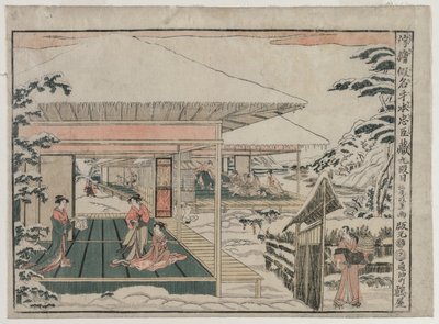 Chushingura: Akt IX (aus der Serie Perspektivbilder für Das Schatzhaus der Loyalität) von Kitao Masayoshi
