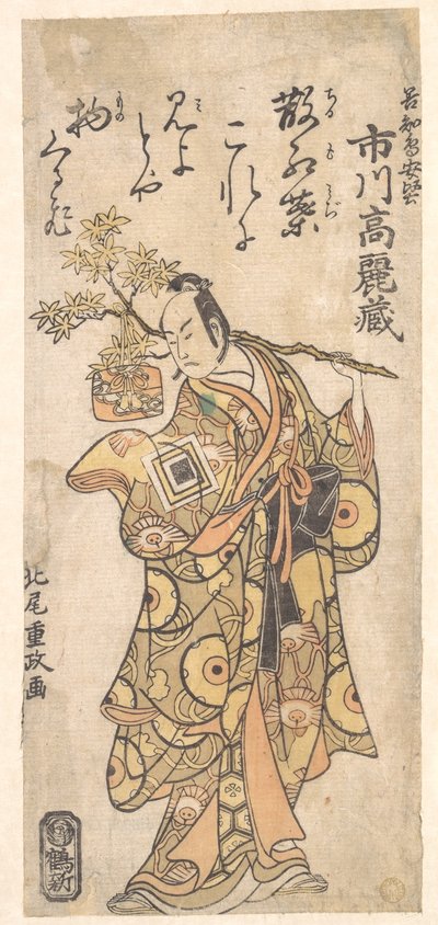 Der Schauspieler Ichikawa Komazo I in der Rolle des Utou Yarukata von Kitao Shigemasa