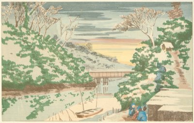Schnee in Ochanomizu von Kiyochika Kobayashi