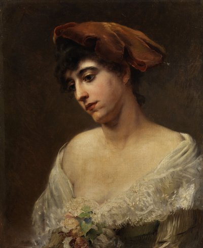 Konstantin Makovsky Porträt einer jungen Dame von Konstantin Makovsky