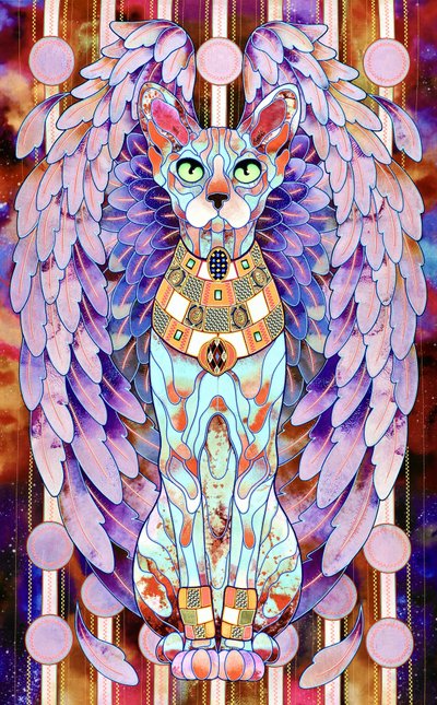 Ägyptische geflügelte Sphinxkatze von Kostyantin Malginov