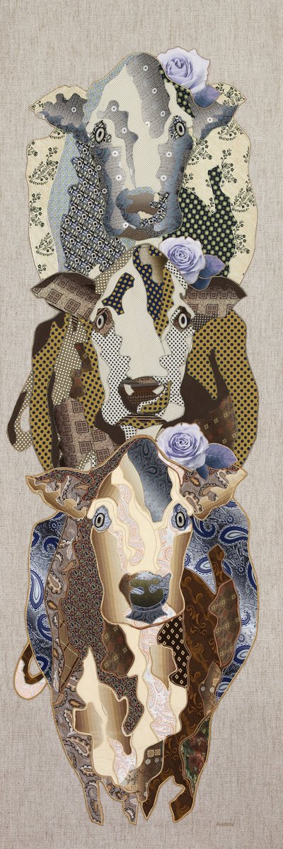 Florale Kuh Collage von Kostyantin Malginov