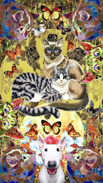 Verspielte Katzen- und Hundefreunde von Kostyantin Malginov