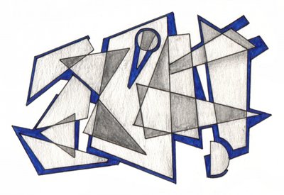 Abstrakte blaue Geometrie von Kulik