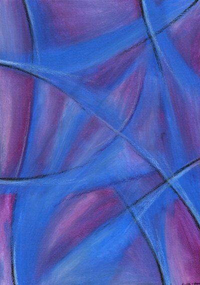Blaue und violette Kurven von Kulik