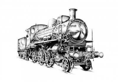 Klassische Dampflokomotive von Kulik