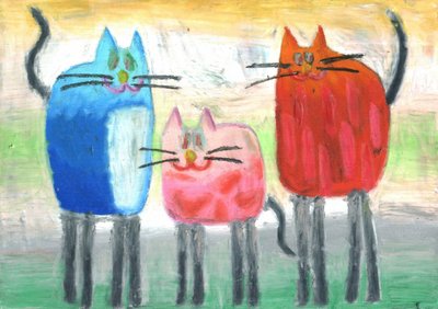Buntes Katzentrio von Kulik