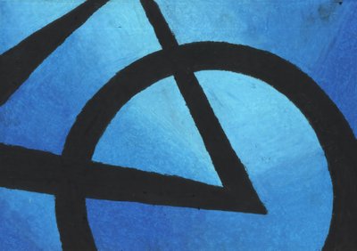 Tiefblaue abstrakte Formen von Kulik