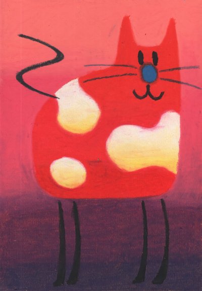 Fröhliche rot gefleckte Katze von Kulik