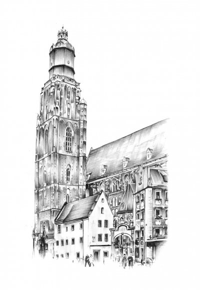 Historischer Kirchturm der Stadt von Kulik