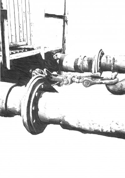 Detail eines Industrie-Rohrs von Kulik