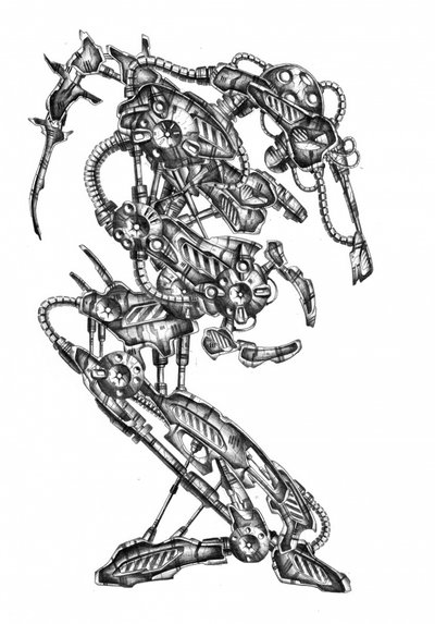 Komplexer Sci-Fi Cyborg von Kulik