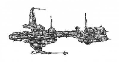 Komplexes Sci-Fi-Raumschiff von Kulik