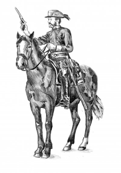 Berittener Offizier mit Pistole von Kulik