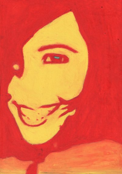 Rotes Pop-Art-Lächeln von Kulik