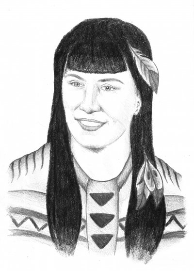 Lächelnde Eingeborene Frau von Kulik