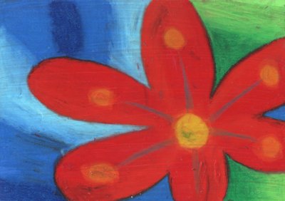 Lebendige rote Blume von Kulik