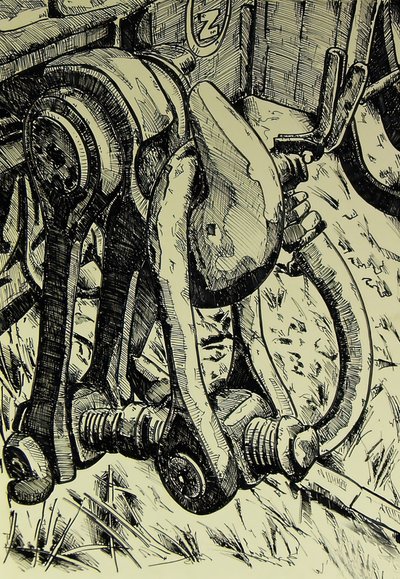 Vintage-Maschinengetriebe von Kulik