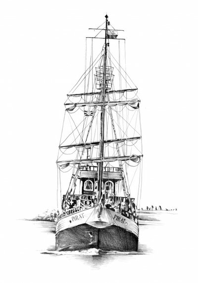Vintage Piratenschiff von Kulik