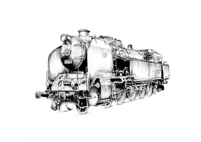 Vintage-Dampflokomotive von Kulik