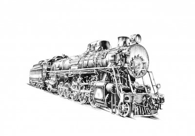 Vintage-Dampflokomotive von Kulik