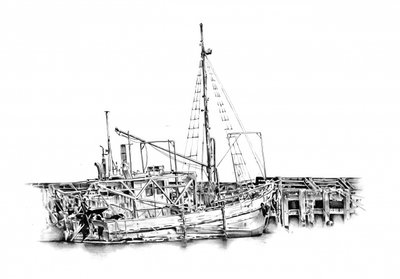 Verwittertes Fischerboot von Kulik