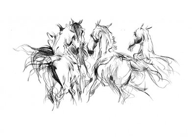 Bewegung des Wildpferdes von Kulik