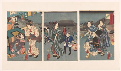 Tempelfest von Kunisada (II) , Utagawa