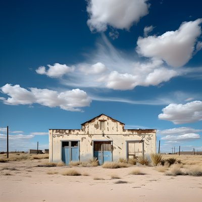 hyperrealistisches Bild eines alten Lagerhauses von Kurt Heppke