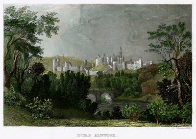 Alnwick Castle, Northumberland, 18.-19. Jahrhundert von L Kunstvortag