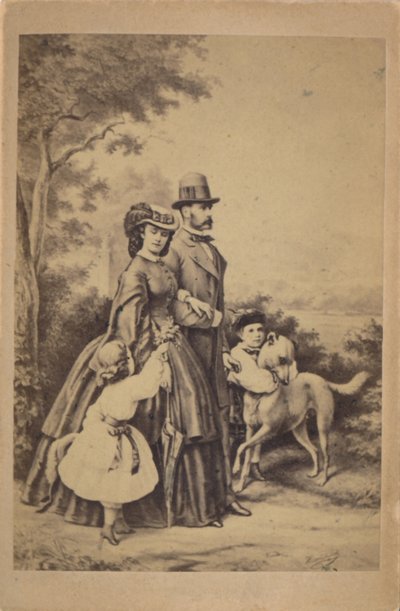 Franz Joseph I. und Elisabeth von Österreich und ihre kaiserliche Familie (Illustration) von L. T. Neumann