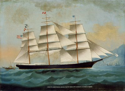 Das Schiff Fleetwing, Hongkong-Bucht, J. W. Guest, Kommandant von Lai Sung