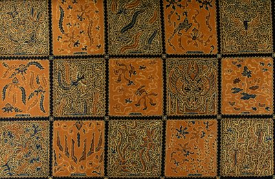 Batik mit traditionellem Karomuster, Surakarta, Java, Indonesien (Detail) von Amadeo (after) Modigliani