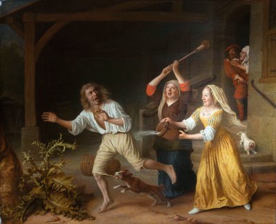 Die Vertreibung des verlorenen Sohnes aus dem Bordell von Lambert Doomer