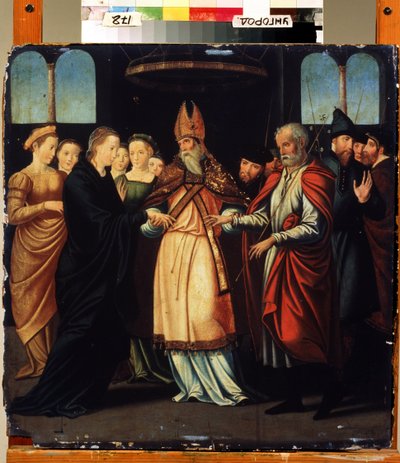 Die Hochzeit von Maria und Joseph von Lambert Lombard