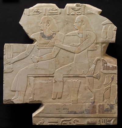 Sitzendes Paar: Mentuemhats Vorfahren, ca. 667-647 v. Chr. von Late Period Egyptian