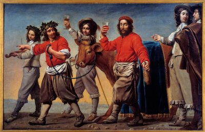 Prozession des fetten Rindfleischs (Gemälde von Meister Du Cortege Du Belier) von Le Nain Brothers