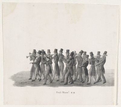 Musiker im Umzug der Leidener Studenten, 1835 von Leendert Springer (I)