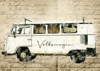 Vintage-Camper-Van von Lembayung senja studio [Vintage Poster]
