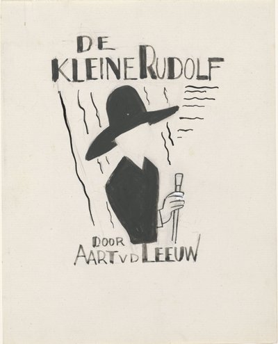 Entwurf für einen Bucheinband für: Aart van der Leeuw, De kleine Rudolf, 1930 von Leo Gestel