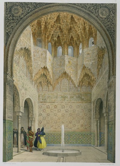 Die Halle der Abencerrages, die Alhambra, Granada, 1853 von Leon Auguste Asselineau