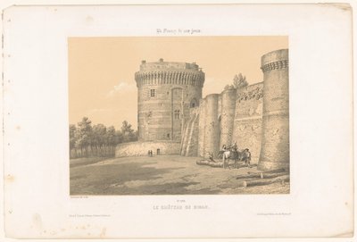 Ansicht eines der Türme des Schlosses von Dinan von Leon Auguste Asselineau