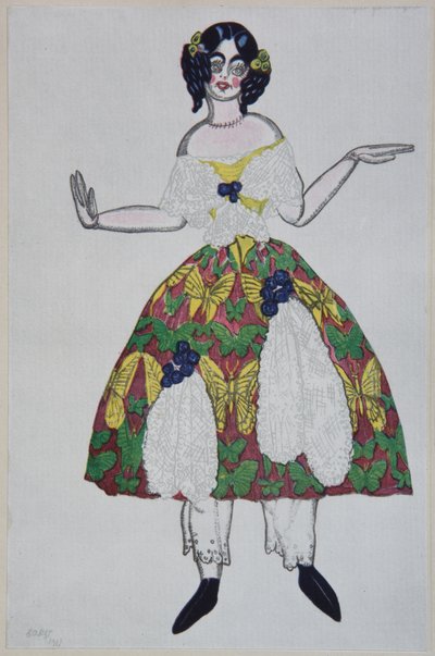 Kostümentwurf für das Ballett Der magische Spielzeugladen von G. Rossini, 1919 von Leon Bakst