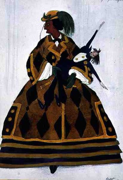 Kostüm für die Engländerin, aus La Boutique Fantastique von Leon Bakst