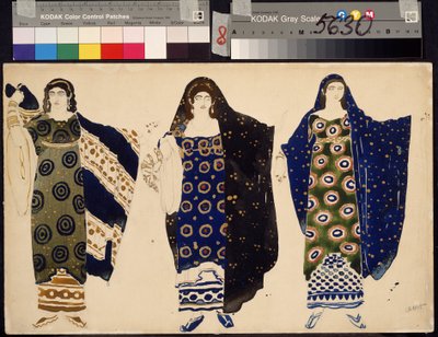 Kostümentwurf für das Drama "Ödipus auf Kolonos" von Sophokles von Leon Bakst