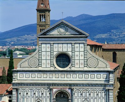 Ansicht von Santa Maria Novella, um 1450-70 von Leon Battista Alberti