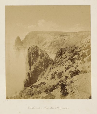 Die Felsen des St. Georgs Klosters (Rochers du Monastère St. Georges) von Leon Eugéne Méhédin