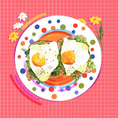 Bloomy Morning Bites, 2025 von Leona Tsiara