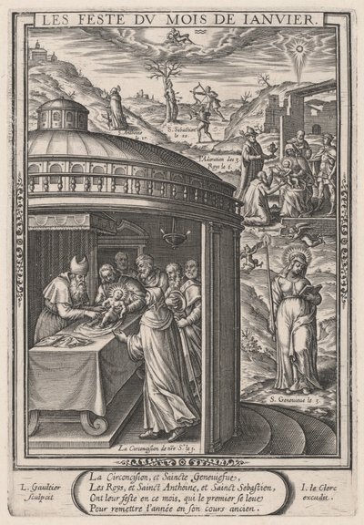 Les Feste du mois de Janvier (Januar: die Beschneidung) von Leonard Gaultier