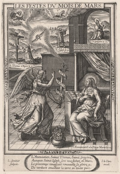 Les Festes du mois de Mars (März: Die Verkündigung) von Leonard Gaultier